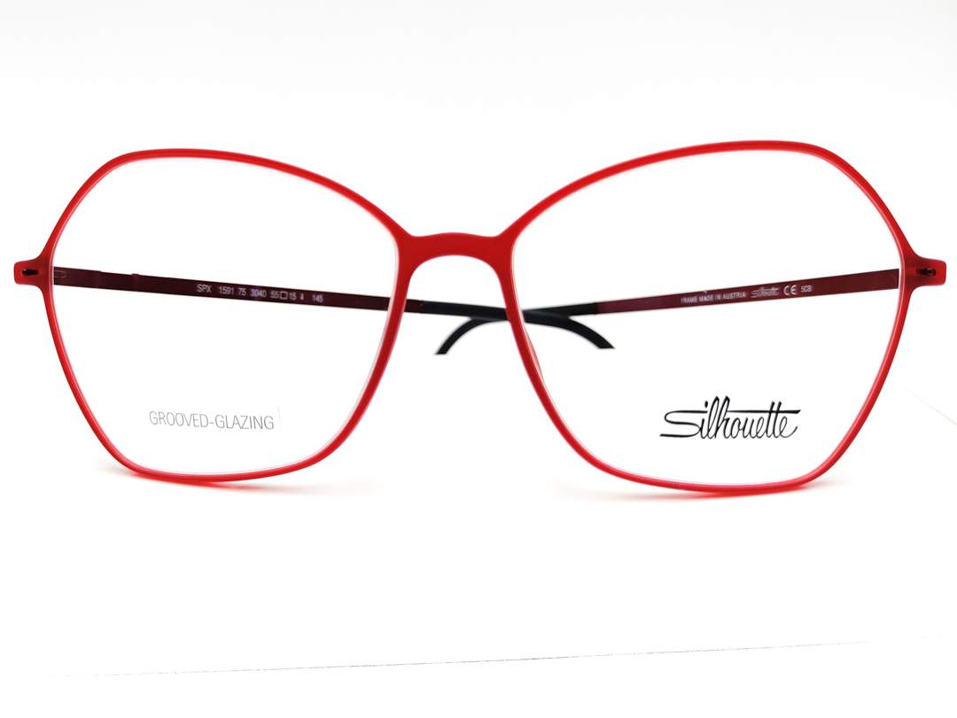 Silhouette Ultraleichte Kunststoffbrille mit Titanbügeln