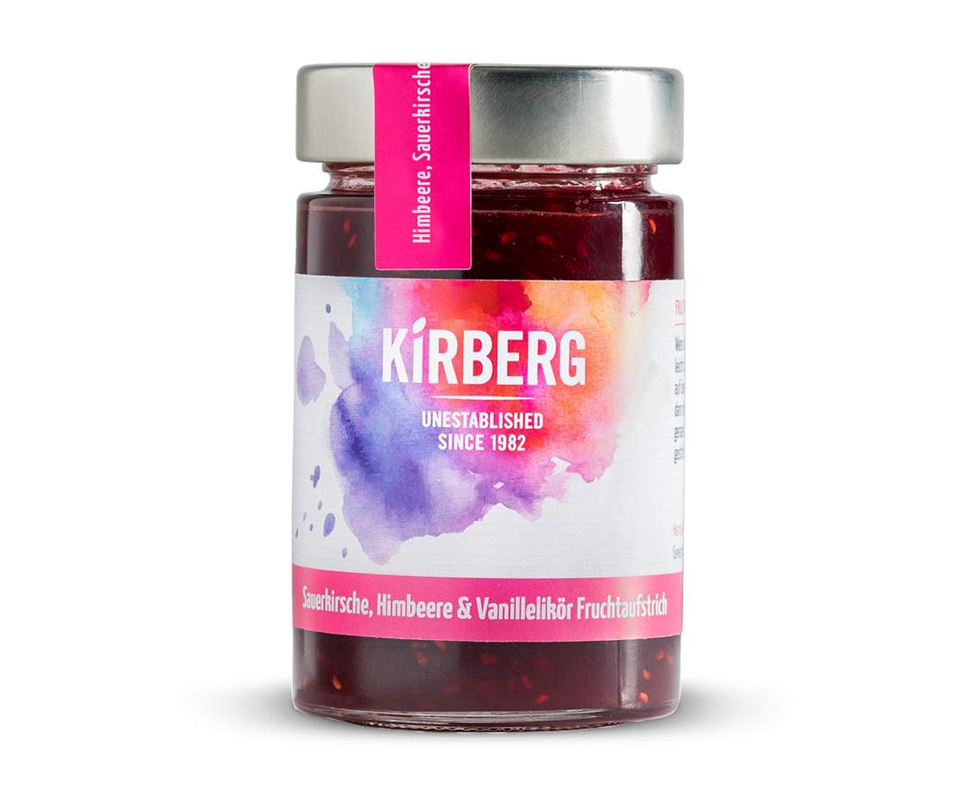 Kirberg Manufaktur Fruchtaufstrich - Himbeere, Sauerkirsche & Vanillelikör