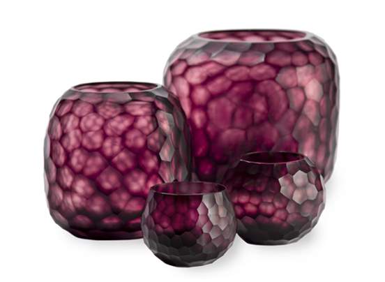 Somba Vasen und Teelichthalter amethyst - Vase L