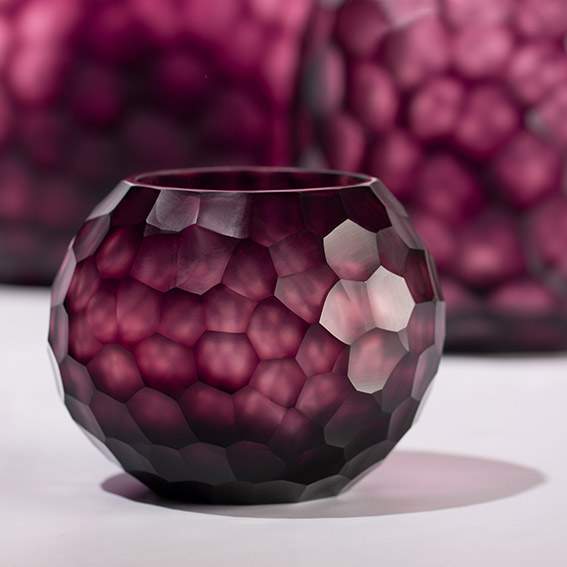 Somba Vasen und Teelichthalter amethyst - Vase S