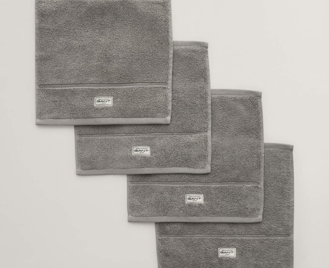 Handtuch 30x30cm 4er-Set (verschiedene Farben) - concrete grey