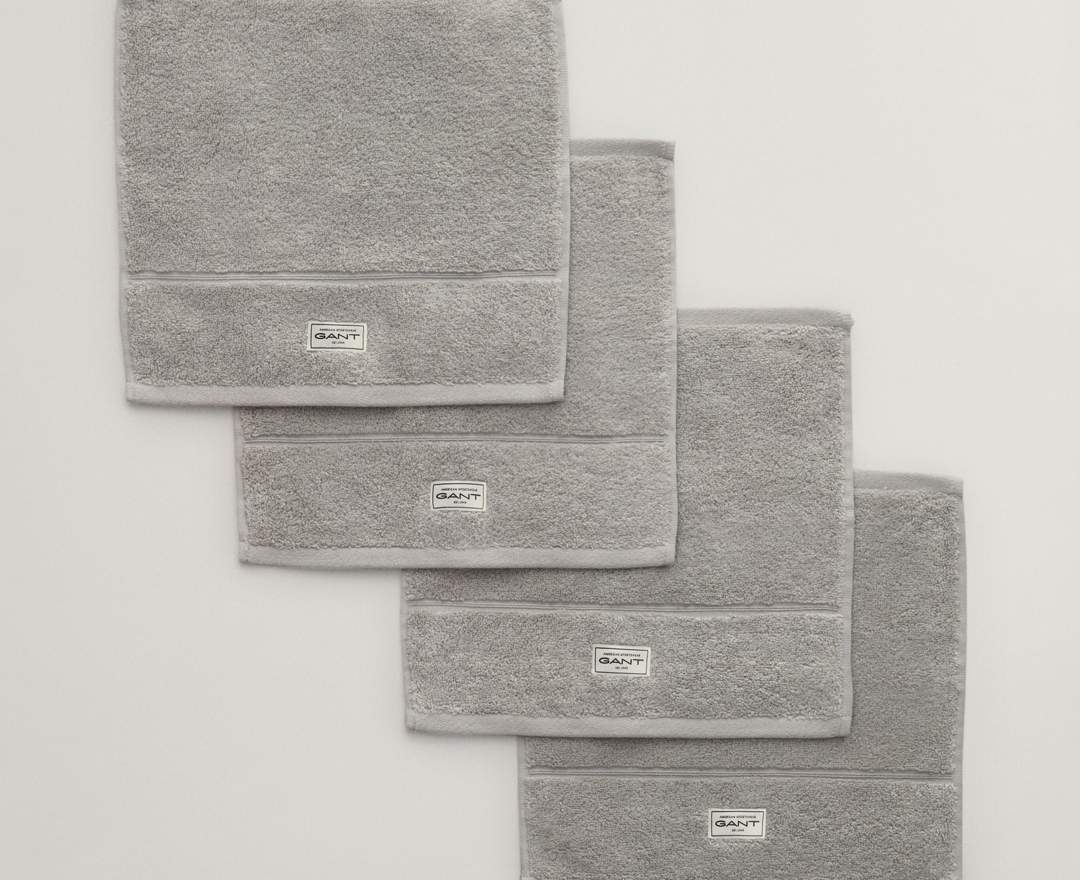 Handtuch 30x30cm 4er-Set (verschiedene Farben) - heather grey