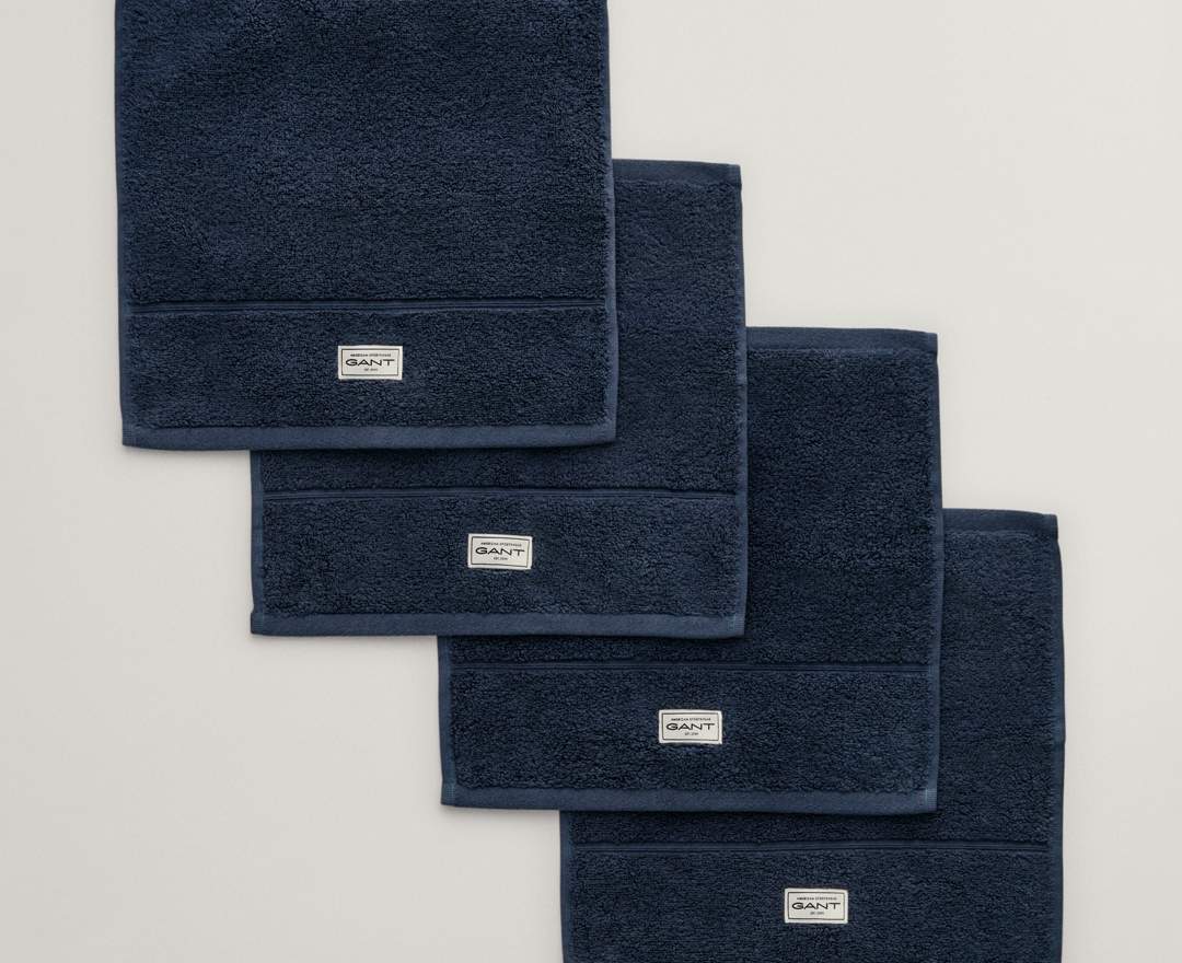 Handtuch 30x30cm 4er-Set (verschiedene Farben) - sateen blau