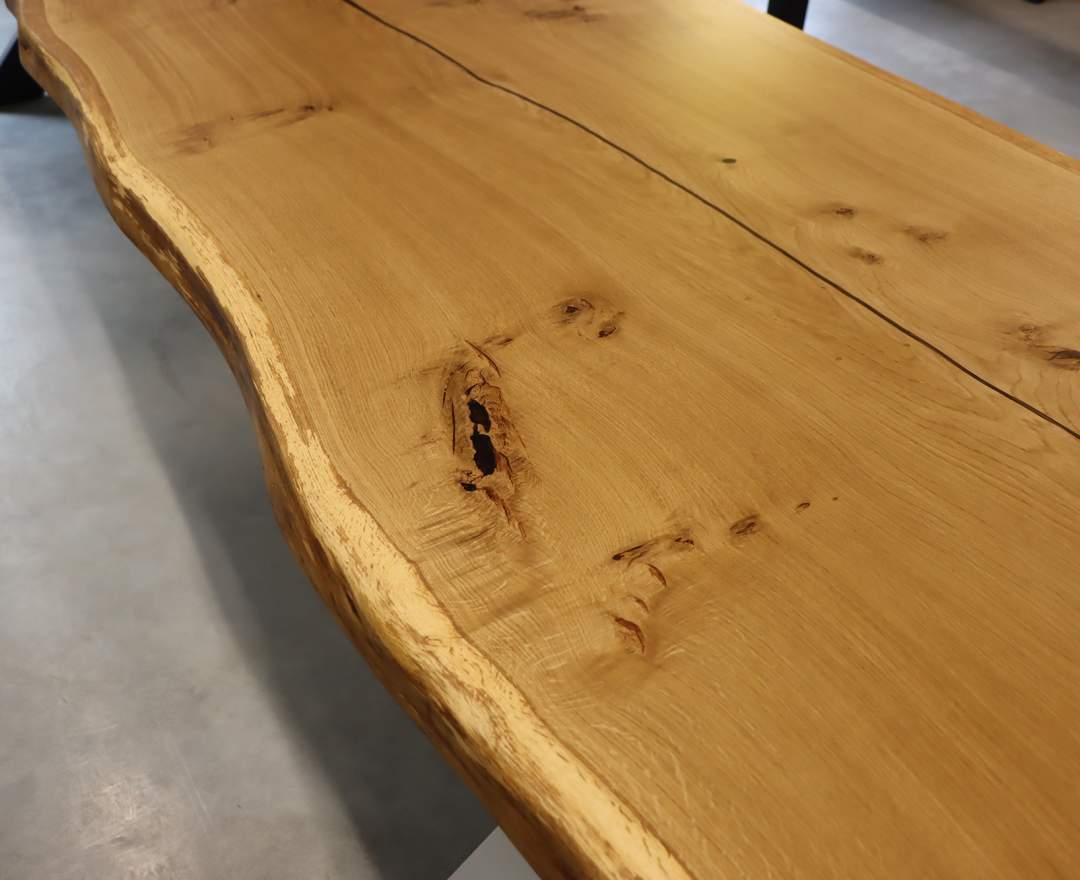 MSV-Holz - Baumscheibe aus Eiche mit Epoxy 7cm - 300x97-107cm