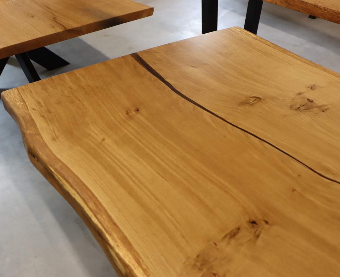 MSV-Holz - Baumscheibe aus Eiche mit Epoxy 7cm - 300x97-107cm