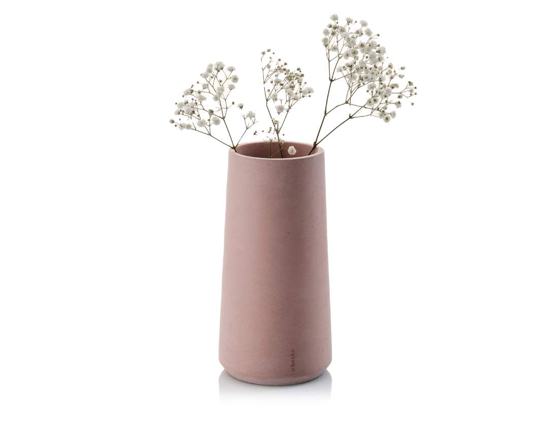 Vase 'Eiskar Media', in 5 Farben - Rosé