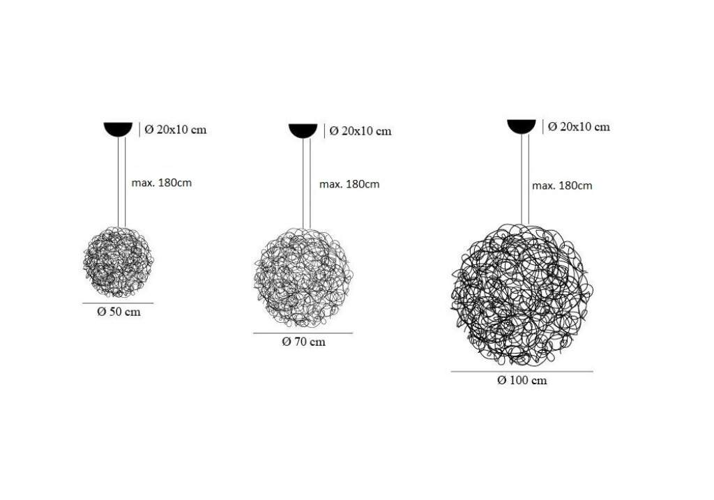 Catellani & Smith - Catellani & Smith Fil de Fer Ø100cm Pendelleuchte Gold