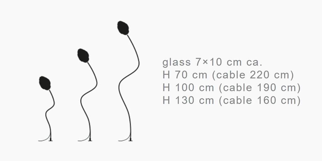 Catellani & Smith - Catellani & Smith More F H130cm Kristallglas Bernstein