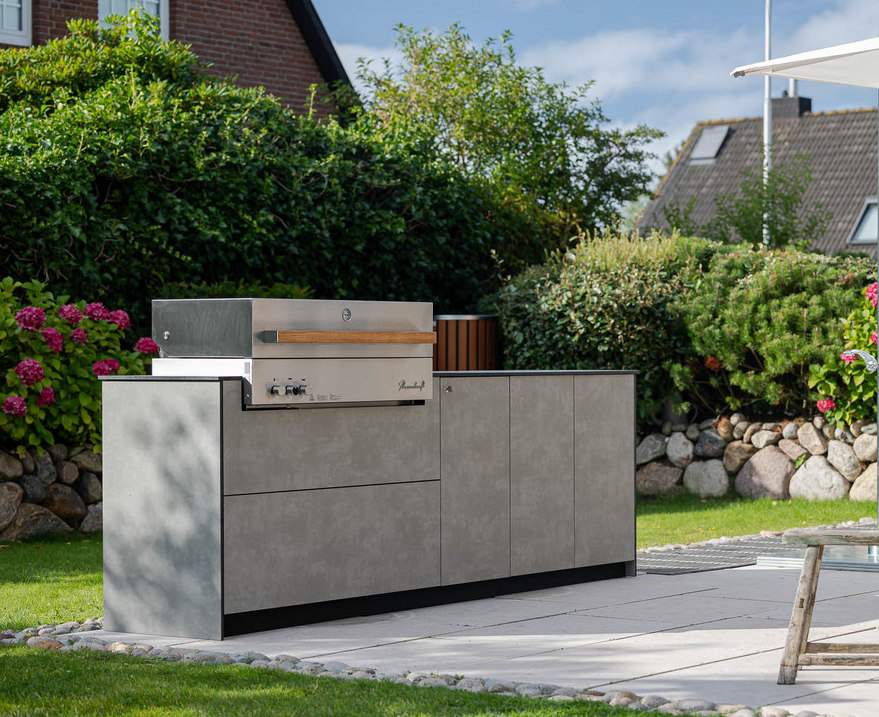 OUT4KITCHEN Outdoorküche mit Flammkraft Premium Gasgrill