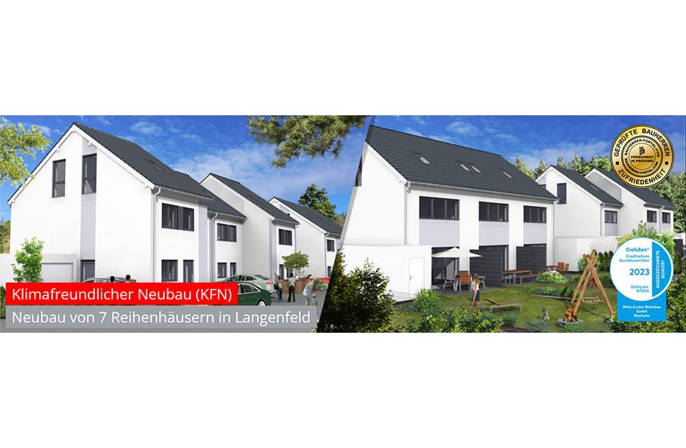 Wirtz & Lück Wohnbau Zur Wasserburg - Neubau von 7 Reihenhäusern in Langenfeld-Wiescheid