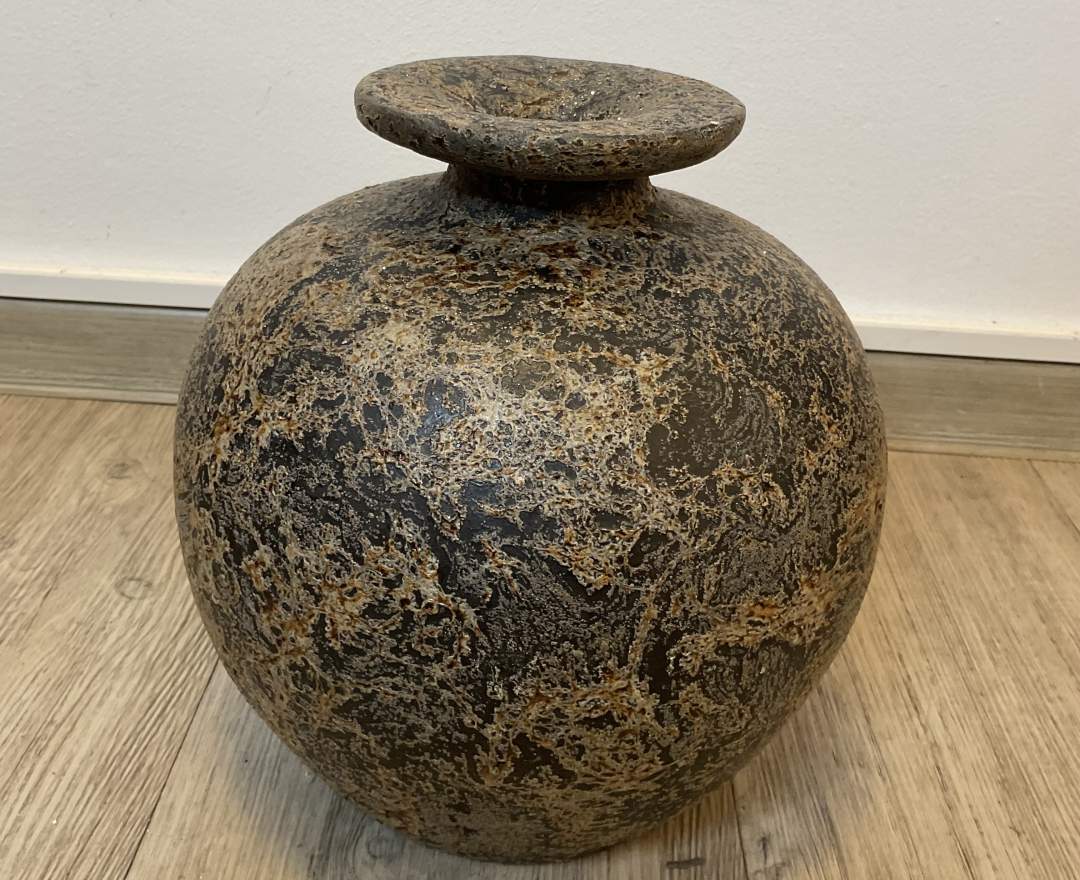 Jelle Quint Keramiek Vase aus Steinmehl Naturfarben