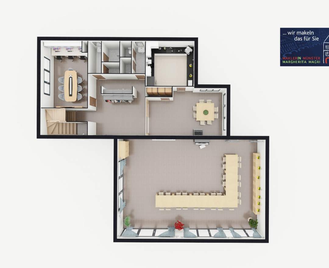 MaklerinMünster, Margherita Magri Immobilien - Kaufobjekt: AUSSERGEWÖHNLICHES GEBÄUDE MIT VIELFÄLTIGEM POTENZIAL IN FRECKENHORST