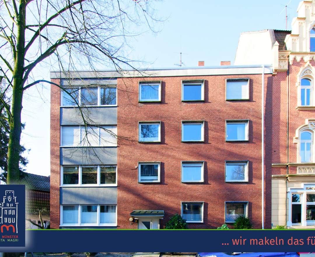 MaklerinMünster, Margherita Magri Immobilien Kaufobjekt: KREUZVIERTEL - VERMIETETE 2-ZIMMER-WOHNUNG MIT SONNENBALKON