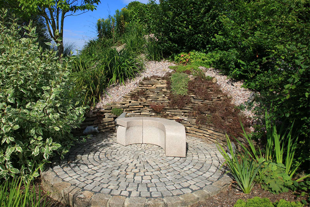 Trockenmauer, Garten, Gartendesign, Landschaft, Natur, Natursteine,